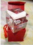 Crystal Cube with 3D Laser Engrave