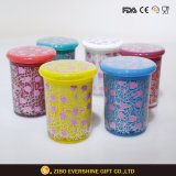 Colorful Glass Storage Jar with Lid