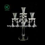 Glass Candle Holders for Party Decoration with Three Posts (10*23*32)