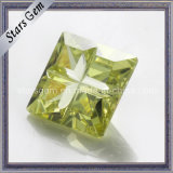 Apple Green Square Special Cut Cubic Zirconia