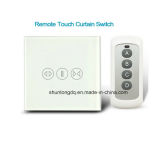 EU Standard Touch Home Smart Remote Curtains Switch 1000W, with Luxury White Crystal Glass Panel Switchac110-240V