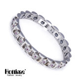 Trendy stainless Steel with Crystal for Health Benefit (10090)