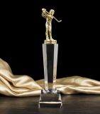 Golf Crystal Glass Trophy Award for Sports Souvenir