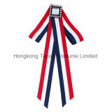 Fashion Women Striped Diamond Bowknot for Necklace Skirt Decoration Graceful Ornament Bow Tie (ET01)
