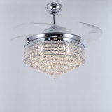 Polished Chrome Crystal Series Decorative Ceiling Fan with Light