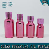 Wholesale New Design Customized Electroplated Rose Red Glass Essential Oil Bottle