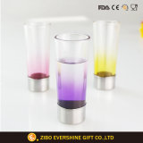 Color Shot Glass Shooter Glass Cup with Metal Base for Party