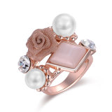 Custom Fashion Flower Design Pearl Jewelry Rings