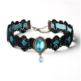 Gothic Punk Collar Choker Jewelry Crystal Necklace