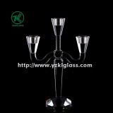 Crystal Candle Holders with Three Posts by BV