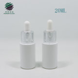 20ml White Color Cosmetic Glass Dropper Bottle with Silver Dropper Lid