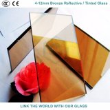8mm Bronze & Golden Bronze Reflective / Tinted Glass with Ce & ISO9001 for Glass Window