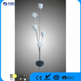 Solar Thin Pole LED Light with Five Plastic Flowers