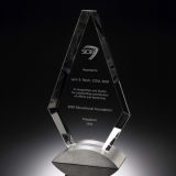 Aluminum Base Crystal Tradition Award (#12091)