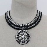 Ladies Bead Crystal Fashion Charm Costume Choker Pendant Necklace (JE0017)