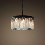 Drum Chandelier Crystal Post Modern 3 Lights, Modern Home Crystal Lighting Fixture, Pendant Light Chandeliers Lighting for Dining Room, Foyer