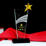 Popular K9 Crystal Glass Star Trophy for Gift