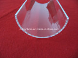 Surface Polishing Transparent Half Round Quartz Glass Plate