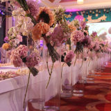 Cylinder Acrylic Wedding Flower Vase for Banquet Centerpiece