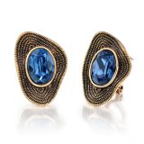 Retro Style 18K Gold Plated Crystal Stud Earring for Ladies