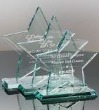 Hotsale Star Shaped Glass Award Trophy in Cheap Price