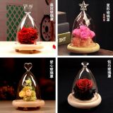 Customized High Borosilicate Glass Cover Glass Vase
