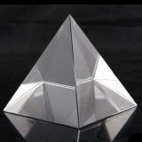 Elegant Clear Quartz Crystal Pyramid Paperweight Glass Pyramid