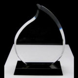 Popular Design Clear Glass Trophy for Souvenir