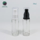 30ml Cosmetic Clear Glass Pump Bottle for Lotion Cream