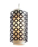 Decorative Stainless Steel Hollow Pendant Light with Black Fabric