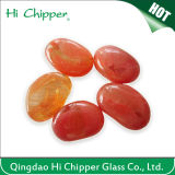 Red Colored Glass Gemstone Pebbles for Fire Pit