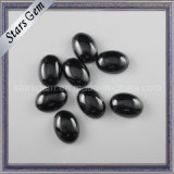 Natural Black Agate Oval Cabochon