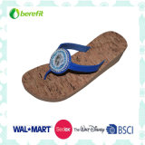 Women's Slippers with Wedge Heel with PU Straps
