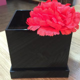 Luxury Black Acrylic Flower Gift Display Box Rose Flower Box
