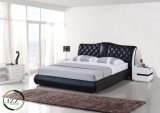 Australia Style Leather Crystal Button Double Bed