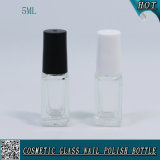 5ml Mini Square Glass Bottle with Brush and Cap Gel Nail Polish Glass Bottle
