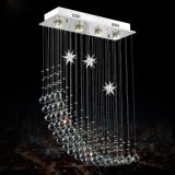 Modern Star and Moon Shape Crystal Chandeliers for Dining Room LED Pendant Lamp 8015-4