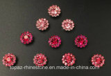 9mm Light Rose Crystal Flower Claw Setting Glass Beads in for Sew on Rhinestone (TP-9mm all Lt. rose)