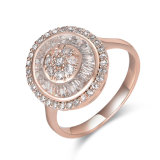 Custom Fashion Statement Jewelry CZ Rose Gold Ring