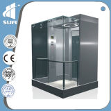 Speed 1.0m/S Machine Room Stainless Steel & Glass Panoramic Elevator