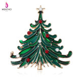 New Hot Sale High-Grade Inlaid Rhinestone Christmas Tree Brooch Jewelry