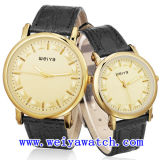 Leather Strap Watch Promotion Luxury Business Watch with Unisex (WY-1082GB)