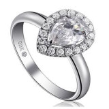 Wonderful Pear Shape Briliant Synthetic Diamond Fashion Wedding Ring Jewelry