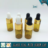Wholesale 3ml Amber Small Glass Dropper Bottle for Essential Oil