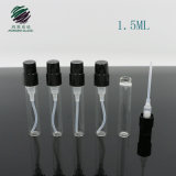 Crimp Neck Clear Perfume Glass Bottle with Fine Mist Spray 1.5ml