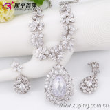 Fashion Luxury Big Heart-Shaped CZ Crystal Rhodium Jewelry Set for Wedding (set-16)