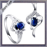 Beautiful Cubic Zirconia Sapphire Setting High Quality Fashion Jewelry Set
