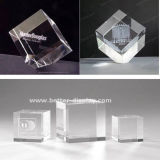 Custom Crystal Glass 3D Laser Etched Paperweight