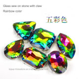 Oval Boat Rainbow Color Crystal Sew on Setting Rhinestone Glass Beads (SW-Boat 9*18 rainbow color)