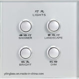 Luxurous White Crystal Glass Switch Touch Panel